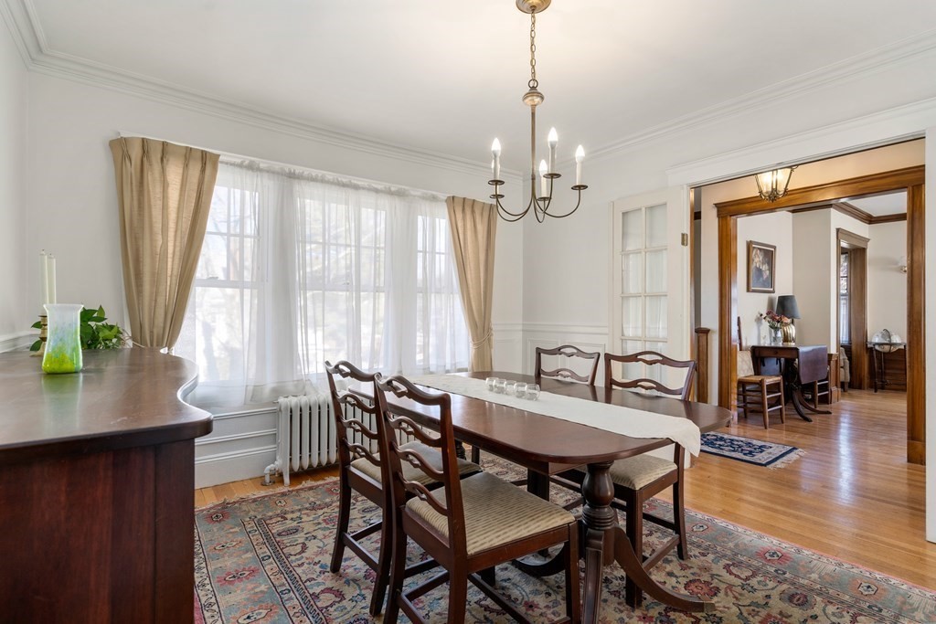 18 Fairfax Road Milton, MA 02186 - Photo 15 of 30 a view of a dining room with furniture window and wooden floor