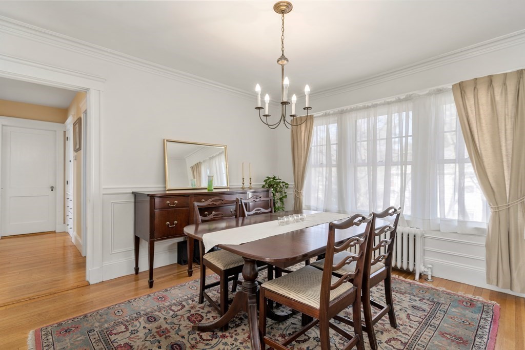 18 Fairfax Road Milton, MA 02186 - Photo 16 of 30 a view of a dining room with furniture window and wooden floor