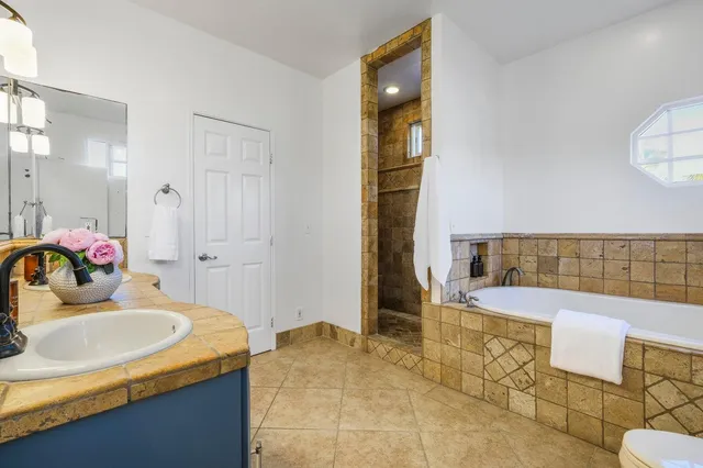 a living room with a couch and a table