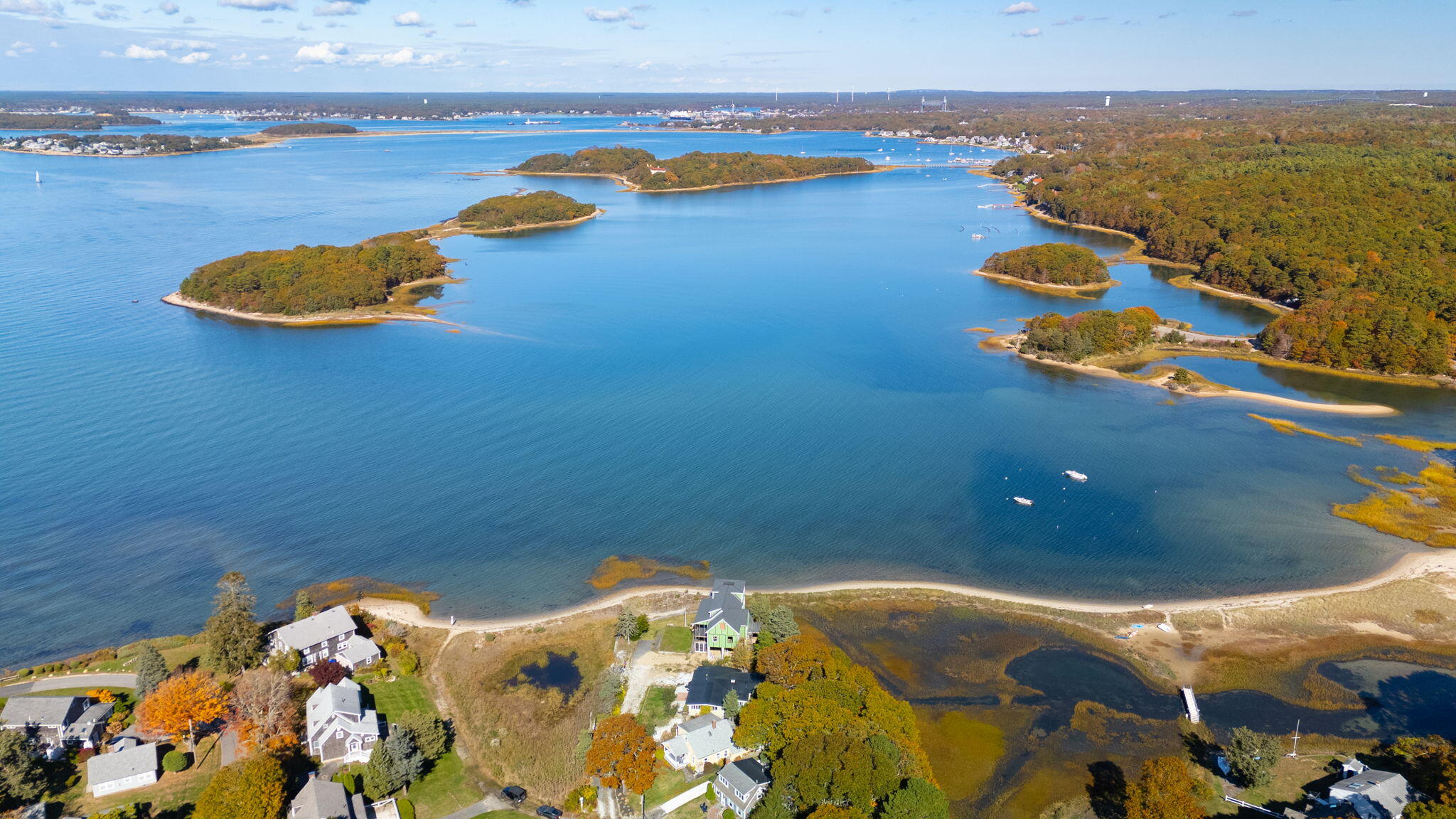 14 Navajo Road Pocasset, MA 02559 - Photo 2 of 19 an aerial view of a house with a swimming pool