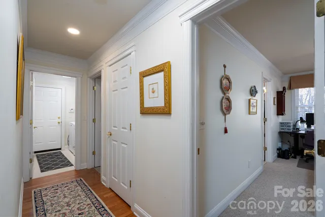 a view of room with window and bathroom