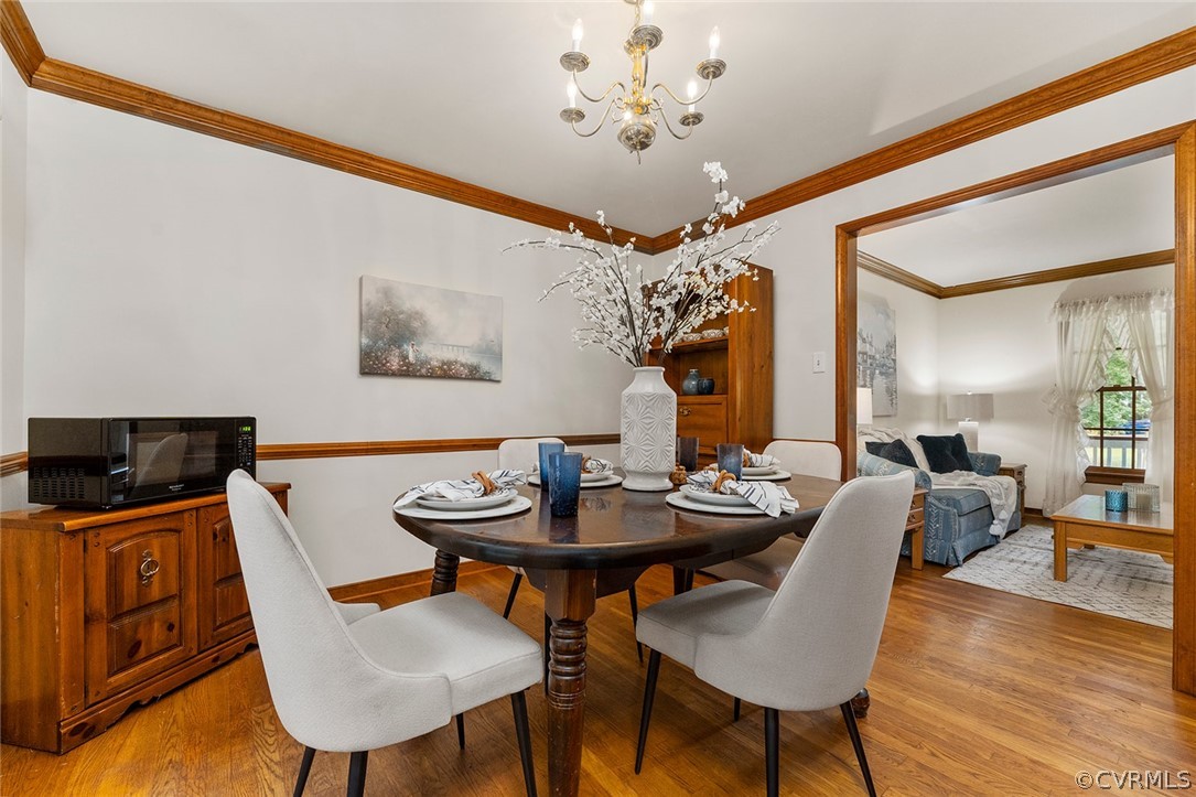 3601 Markey Road Midlothian, VA 23112 - Photo 7 of 33 a view of a dining room with furniture and wooden floor