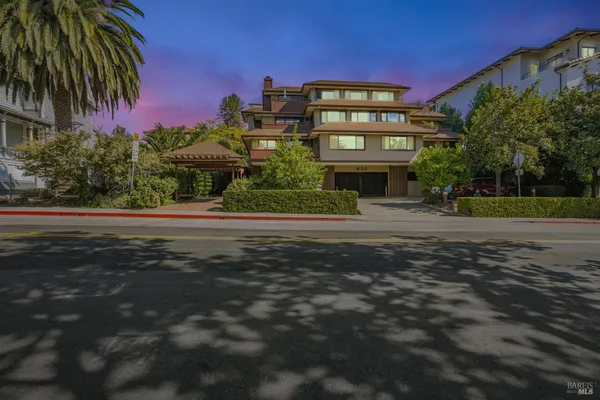 a front view of a building