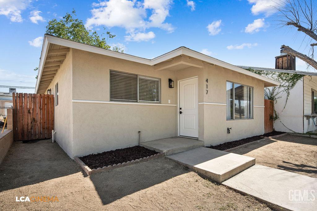 a front view of a house with windows