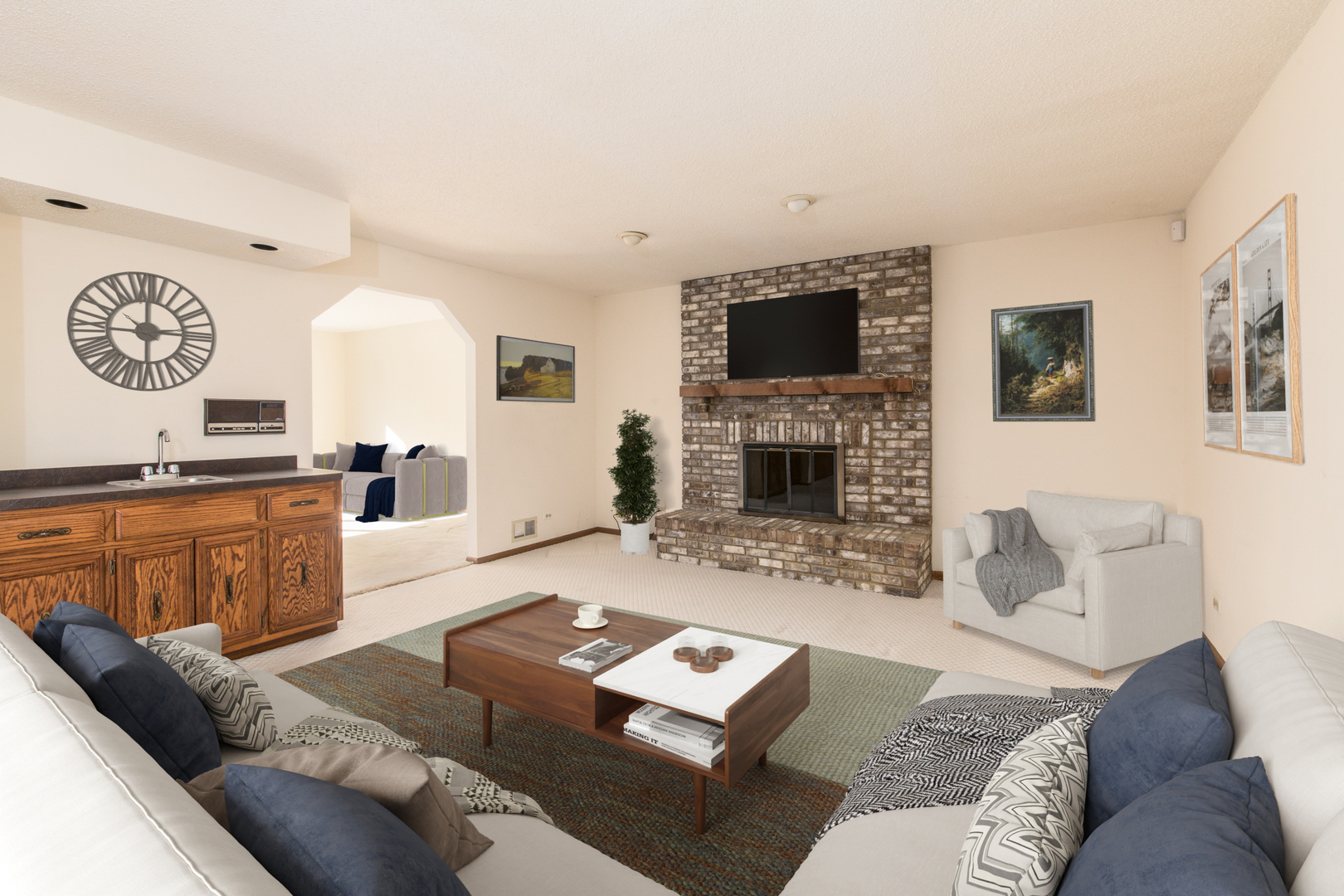 1414 West Talcott Road Park Ridge, IL 60068 - Photo 11 of 41 a living room with furniture and a flat screen tv