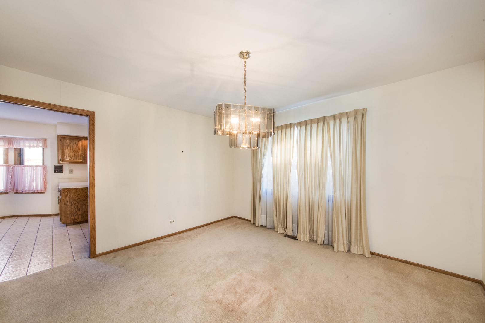 1414 West Talcott Road Park Ridge, IL 60068 - Photo 21 of 41 an empty room with chandelier fan and windows