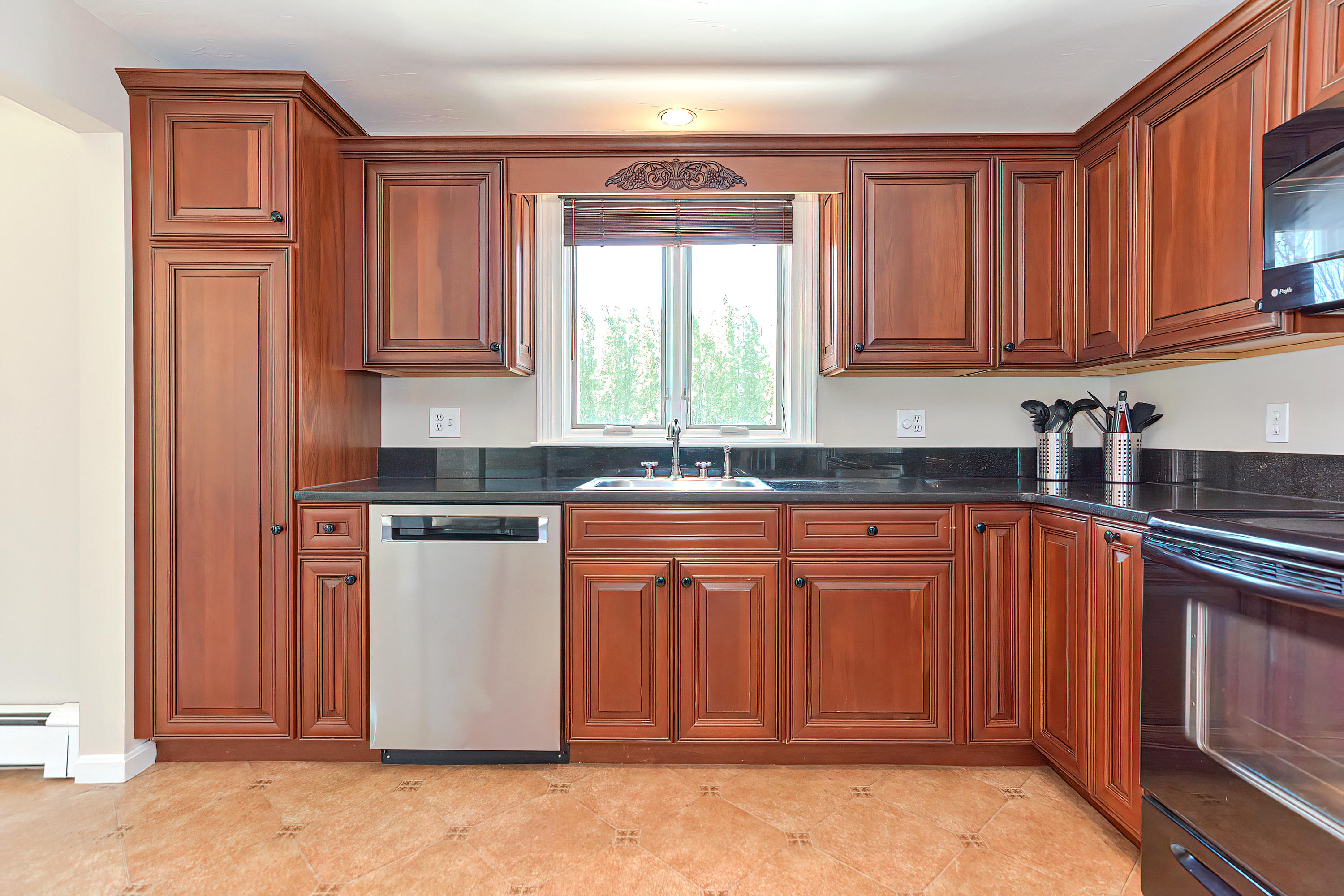 7 Wellfield Road Forestdale, MA 02644 - Photo 15 of 42 a kitchen with stainless steel appliances granite countertop a stove a sink dishwasher and a refrigerator