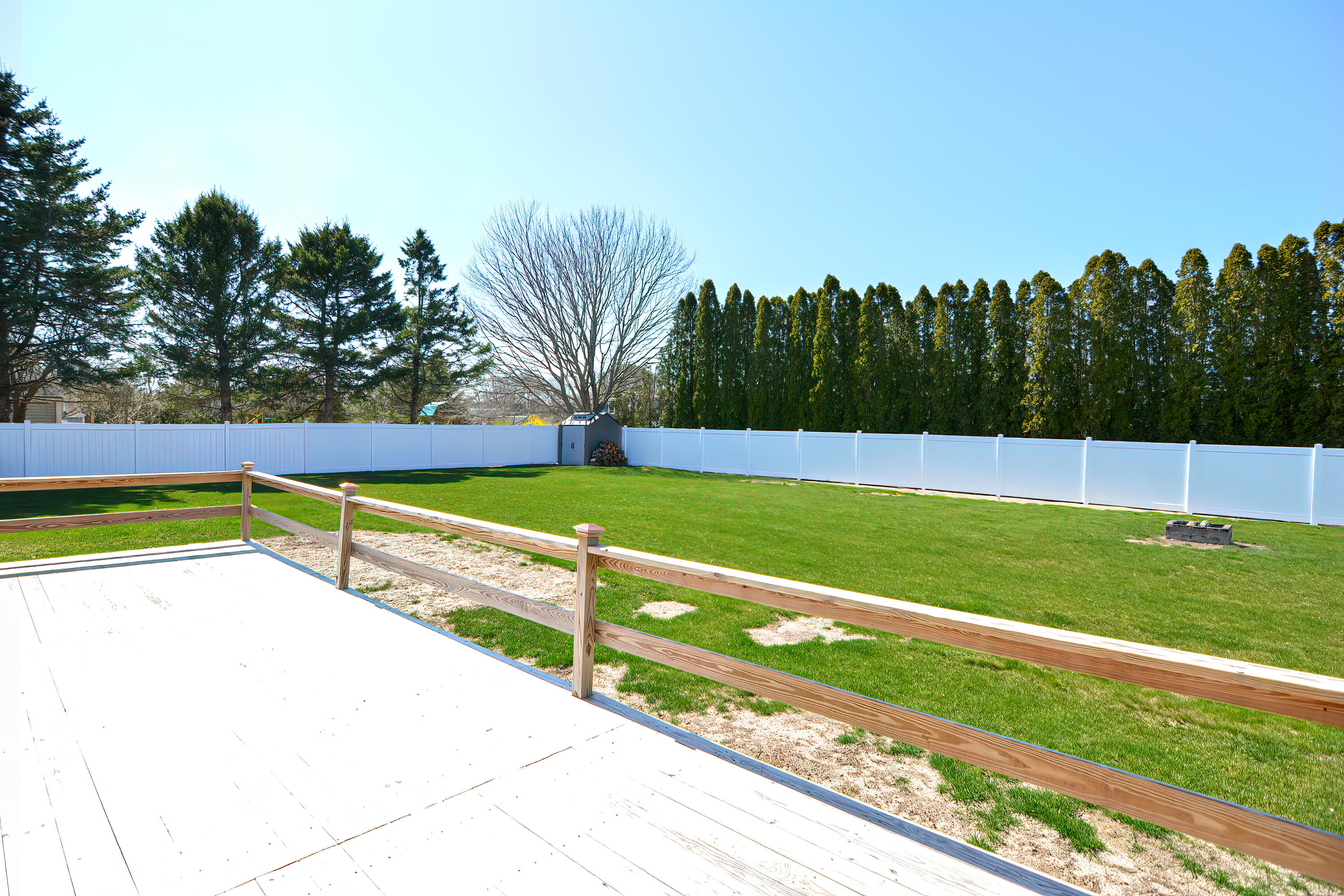 7 Wellfield Road Forestdale, MA 02644 - Photo 41 of 42 a view of a yard with large trees