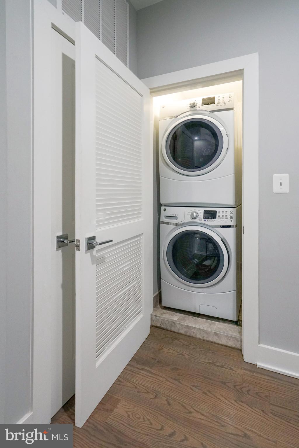 1632 K Street Northeast, Unit PH Washington, DC 20002 - Photo 61 of 69 a view of a washer and dryer in a utility room