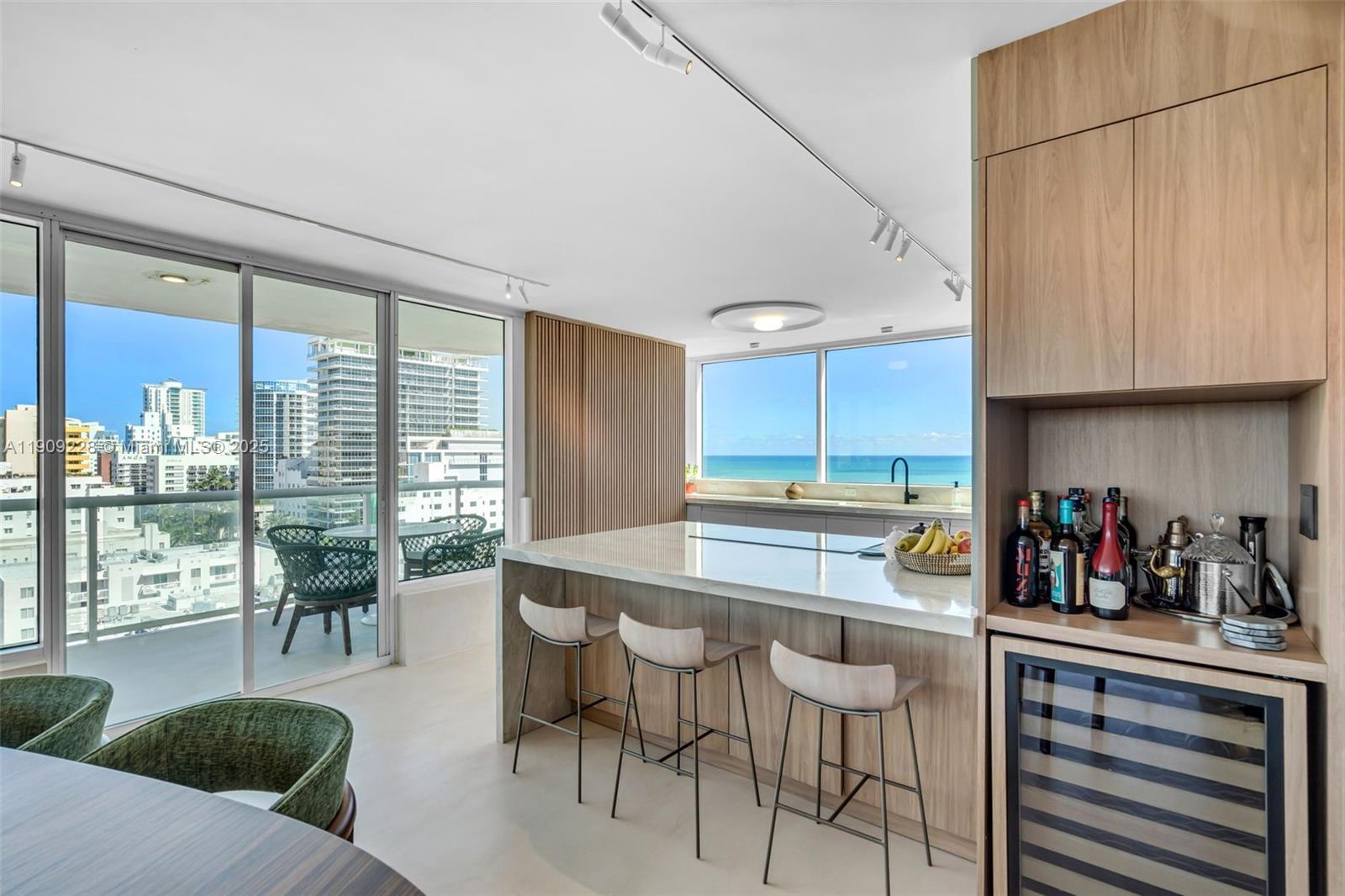 a kitchen with counter top space cabinets and stainless steel appliances