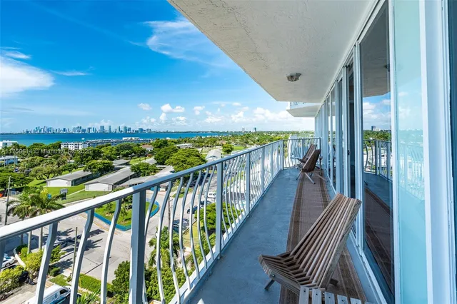 a city view from balcony