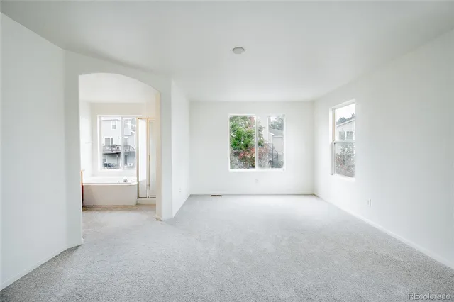 an empty room with a window