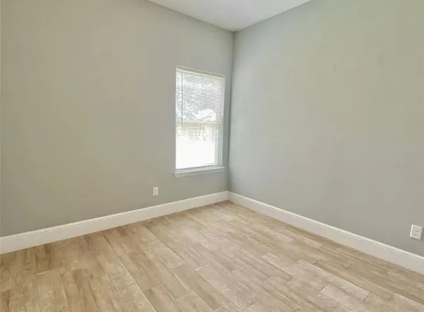 an empty room with a window