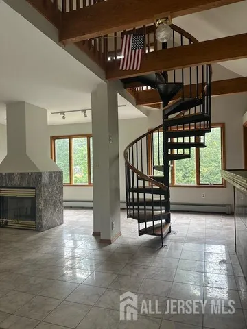 a view of entryway with a front door