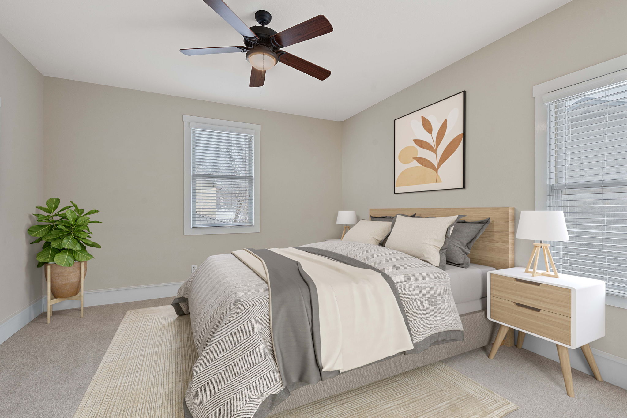 2506 Enfield Road, Unit B Austin, TX 78703 - Photo 29 of 40 a bed room with a bed and a plant