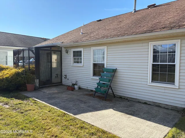 a view of a house with a patio