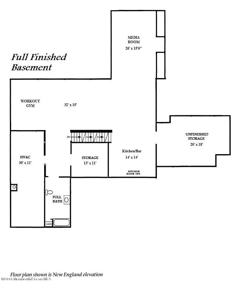 37 Great Bridge Road Freehold, NJ 07728 - Photo 32 of 34 0 - Floor Plan Basement - 4