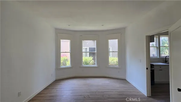 an empty room with window