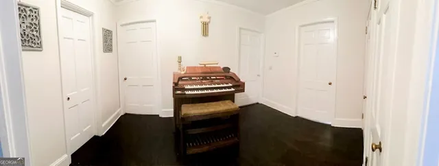 a view of a hallway with entryway