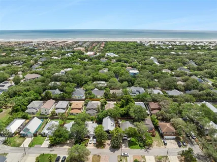 an aerial view of multiple house