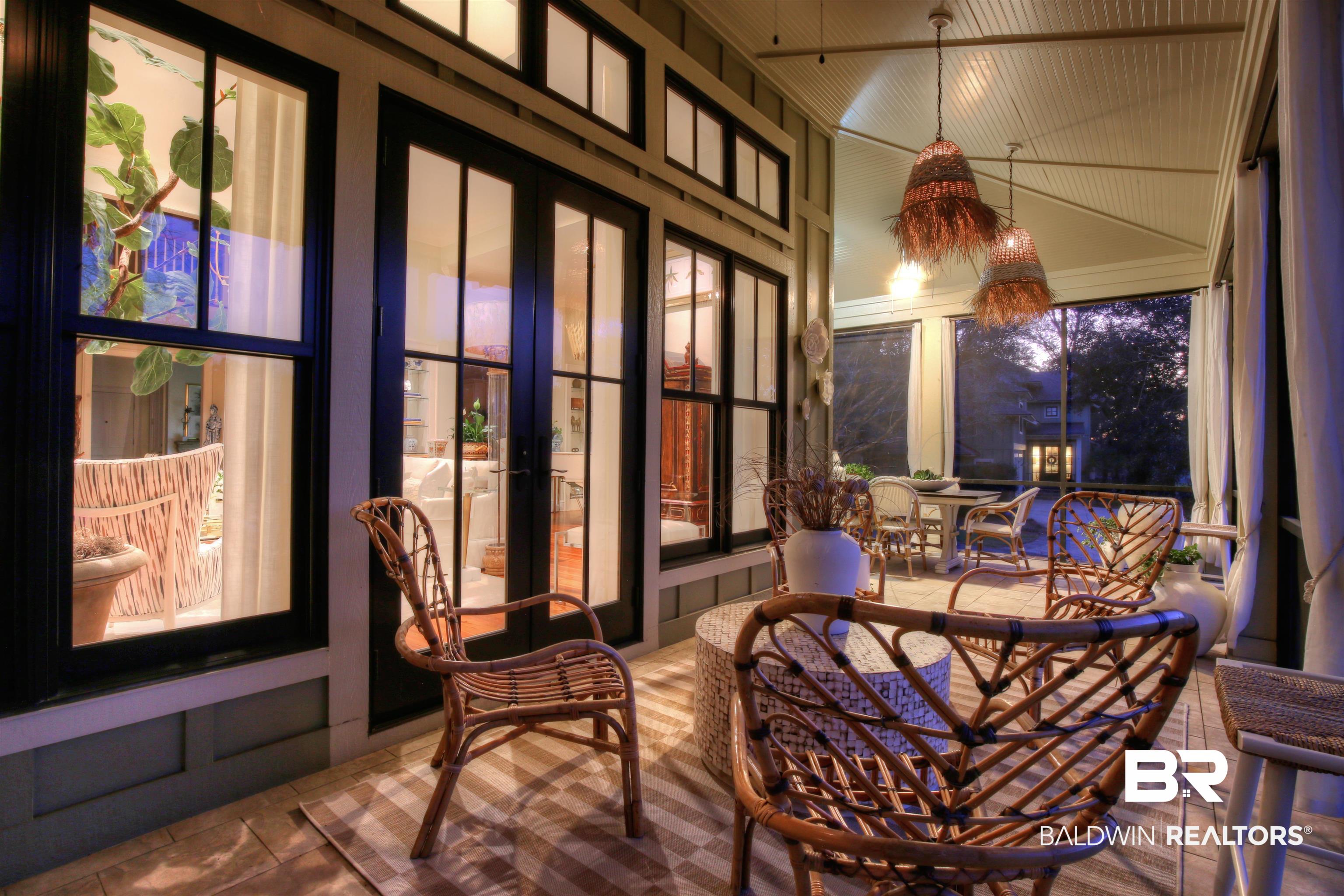 17861 South Section Street, Unit 18 Fairhope, AL 36532 - Photo 40 of 47 back porch at night