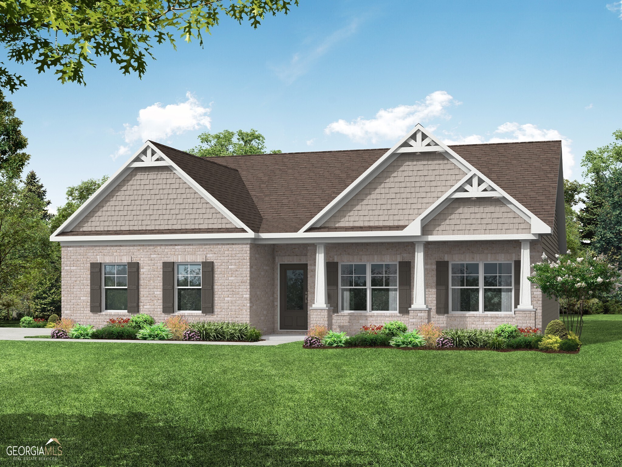 1071 Longleaf Trace Monroe, GA 30656 - Photo 1 of 1 front view of a house and a yard