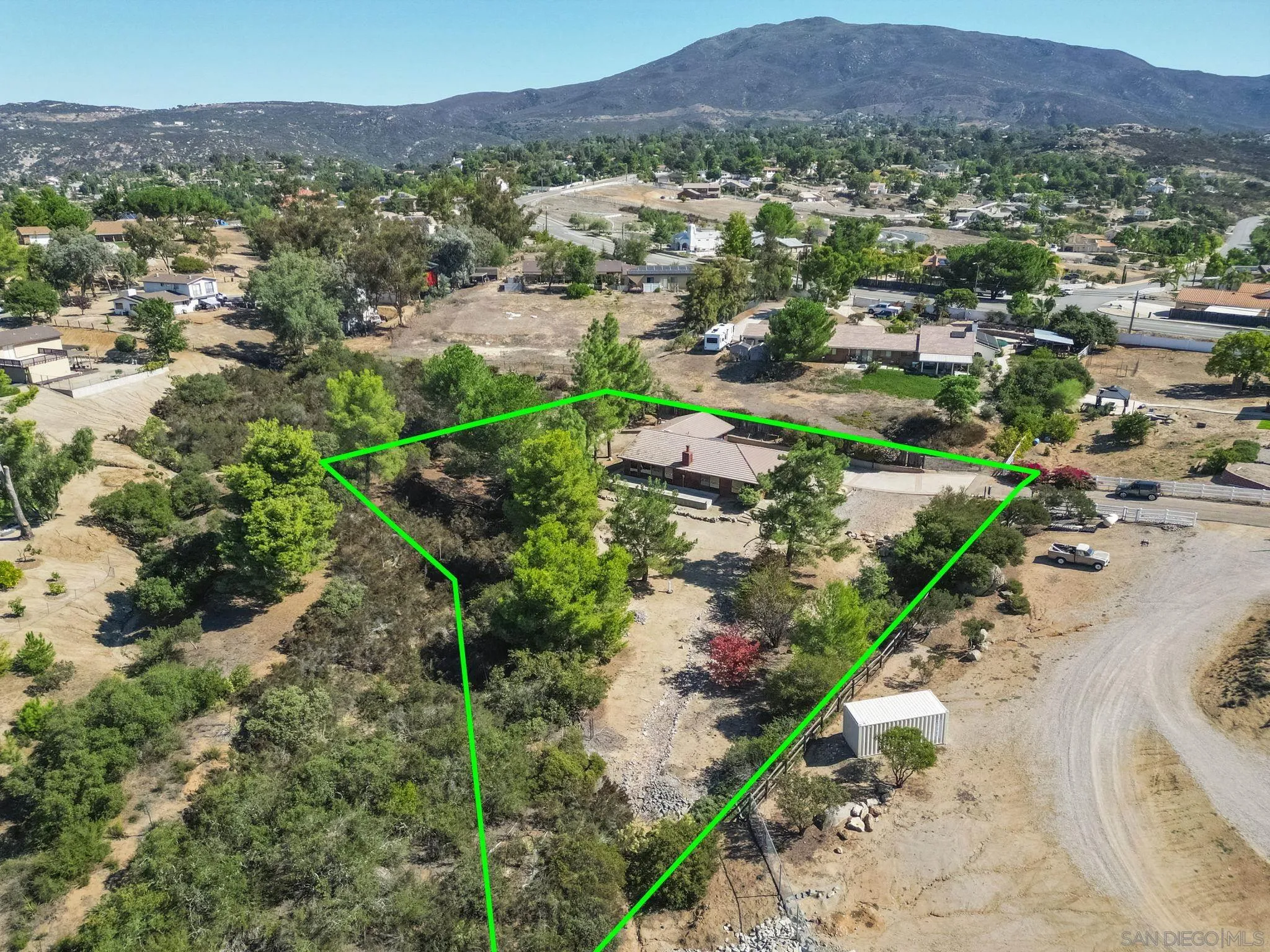 2596 Valetta Lane Alpine, CA 91901 - Photo 41 of 48 an aerial view of residential house and green space