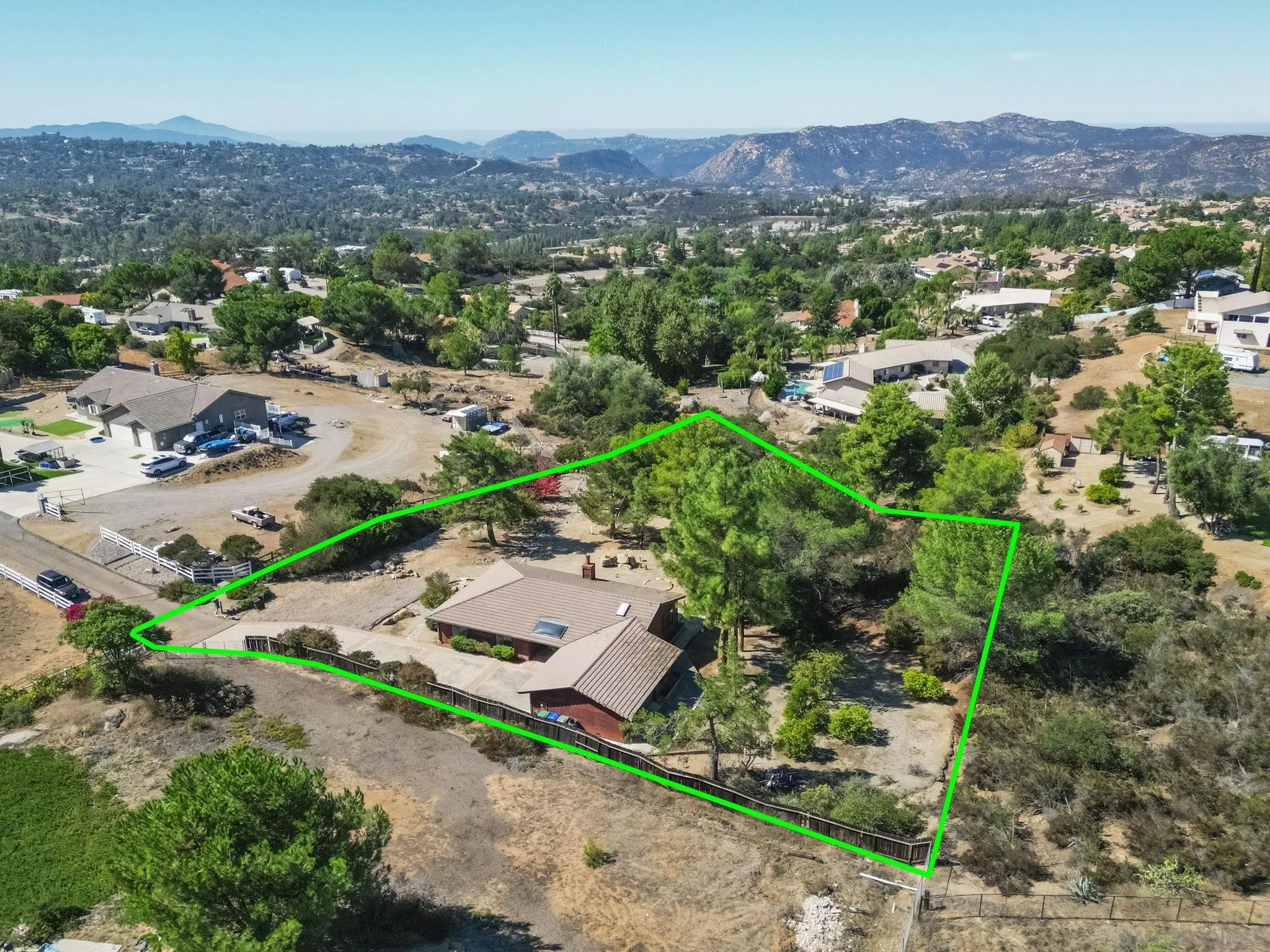 2596 Valetta Lane Alpine, CA 91901 - Photo 47 of 48 an aerial view of residential house with outdoor space