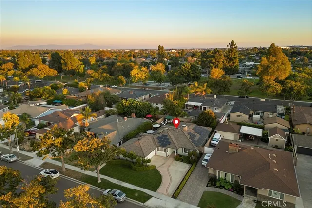 an aerial view of multiple house