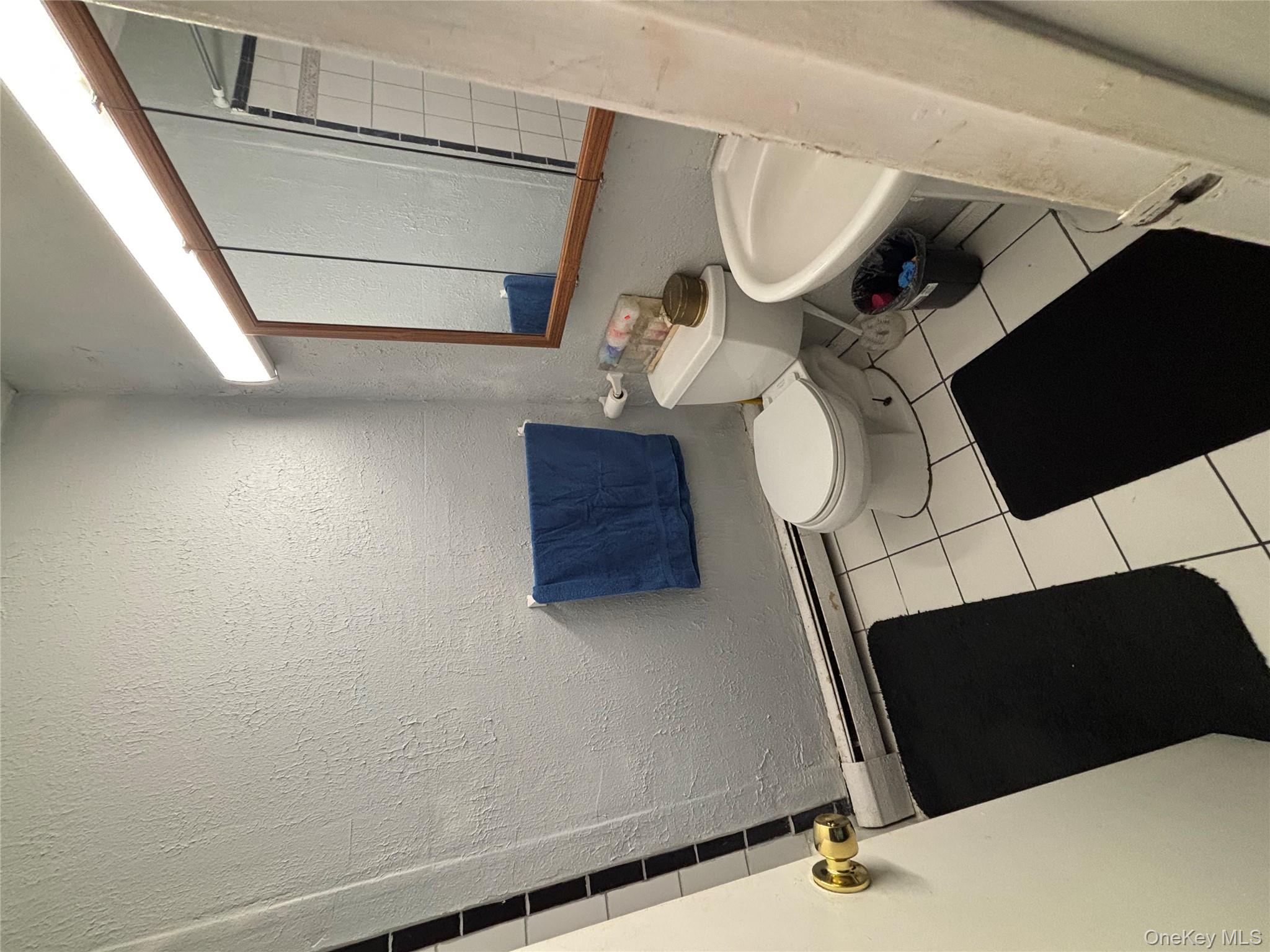59 Windmill Road Hyde Park, NY 12601 - Photo 11 of 13 Bathroom featuring a textured wall, light tile patterned floors, and a baseboard heating unit