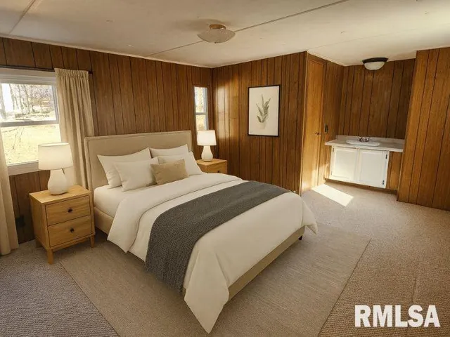 a lake view with a yard