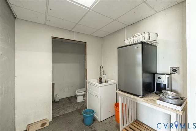 a room with gym equipment