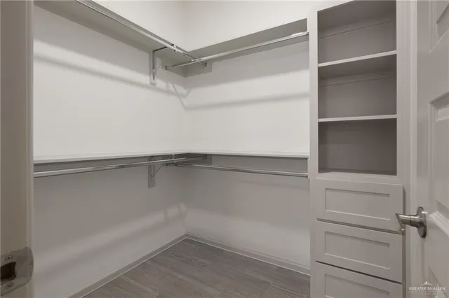 a empty closet with white paint