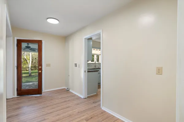 a bedroom with a bed and a closet