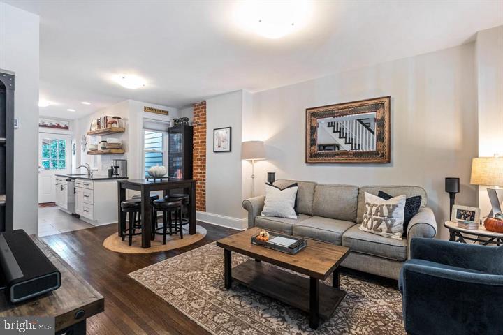 419 North Olive Street Media, PA 19063 - Photo 4 of 31 a living room with furniture and wooden floor