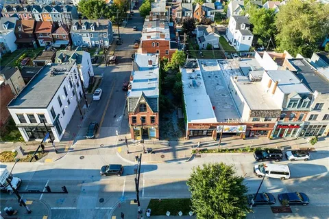 a picture of a city with tall buildings