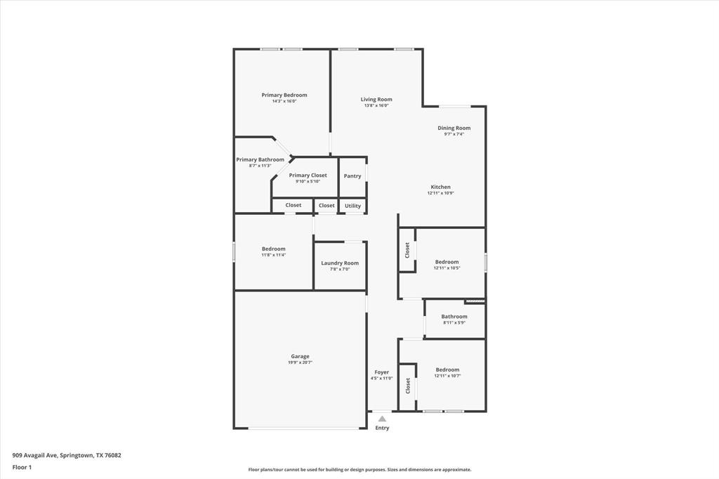 909 Avagail Avenue Springtown, TX 76082 - Photo 3 of 26 a picture of a floor plan