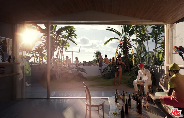 a living room with couches and a flat screen tv