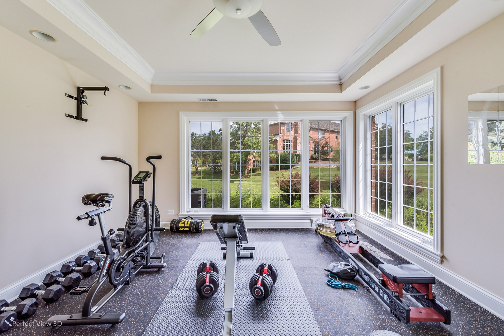 1235 MacAlpin Drive Inverness, IL 60010 - Photo 18 of 20 a room with gym equipment and a large window