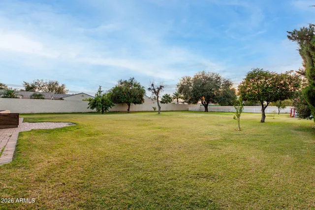 a view of outdoor space with garden