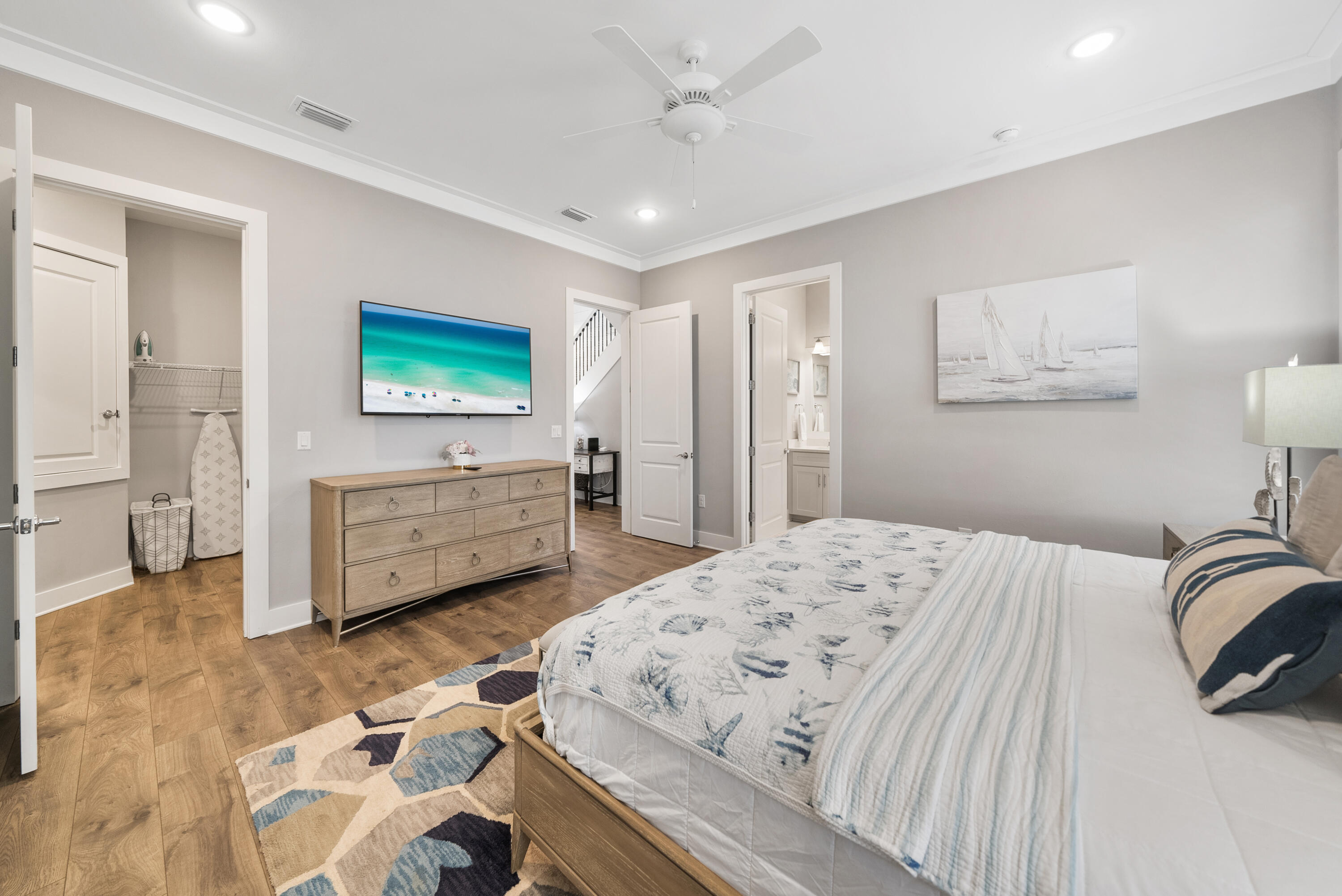 173 West Willow Mist Road Inlet Beach, FL 32461 - Photo 11 of 51 a spacious bedroom with a bed and a view of bathroom