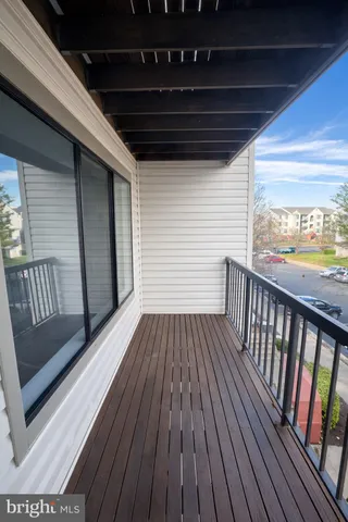 a view of wooden deck