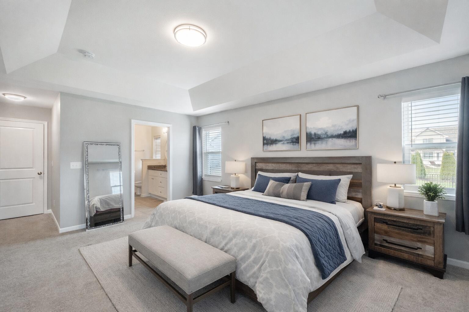 5202 Cornerstone Way Mount Pleasant, WI 53403 - Photo 7 of 29 Large bedroom with tray ceiling and plenty of natural light