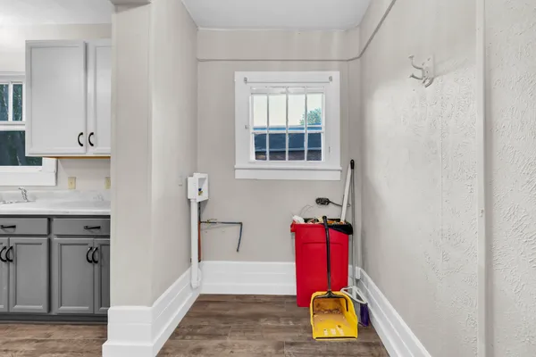 a view of storage and utility room