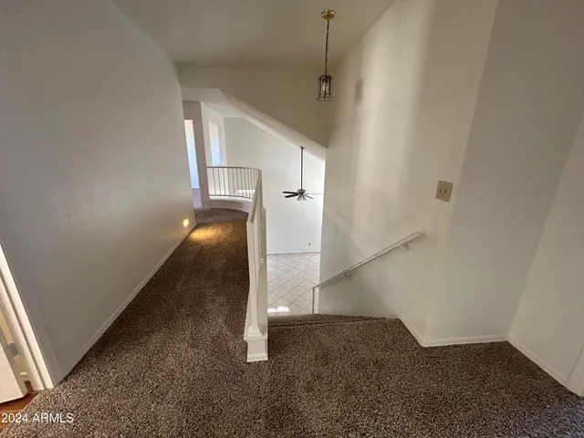 an entryway door view of a hallway