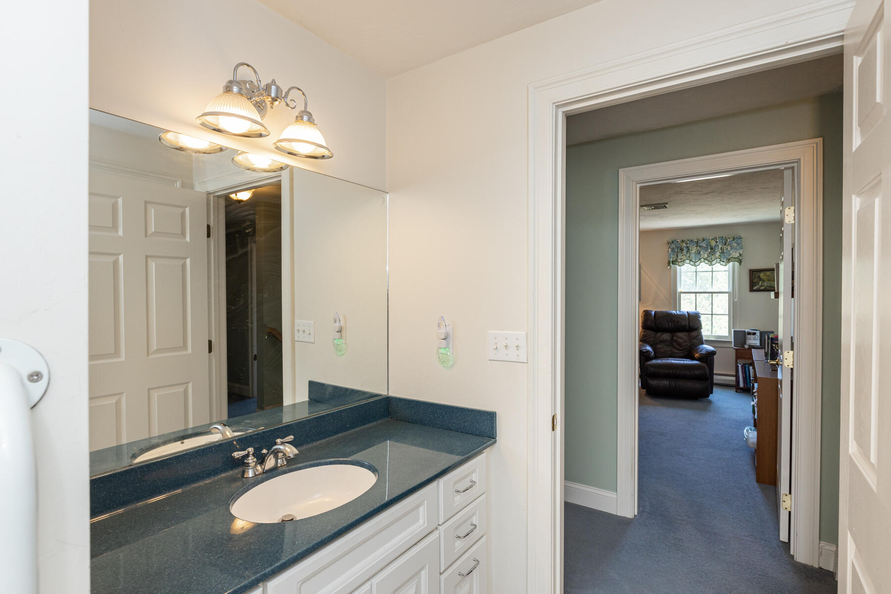 16 Tiffany Road Monument Beach, MA 02532 - Photo 23 of 42 a en suite bathroom with a sink and a mirror