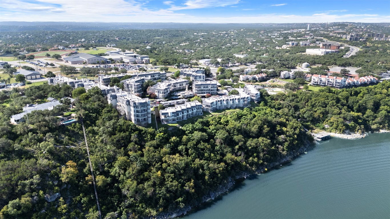 2918 Ranch Road 620 North, Unit O285 Austin, TX 78734 - Photo 3 of 37 Aerial view of property's location with a large body of water