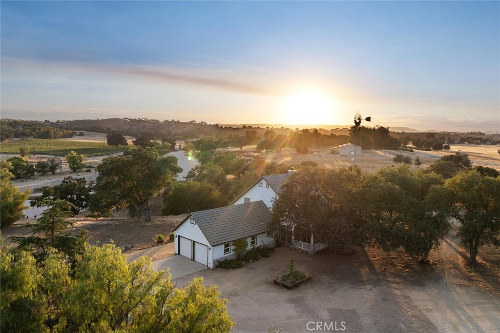5625 Linne Road Paso Robles, CA 93446 - Photo 63 of 75 an aerial view of a house with a lake view
