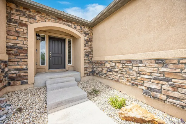a view of front door of house