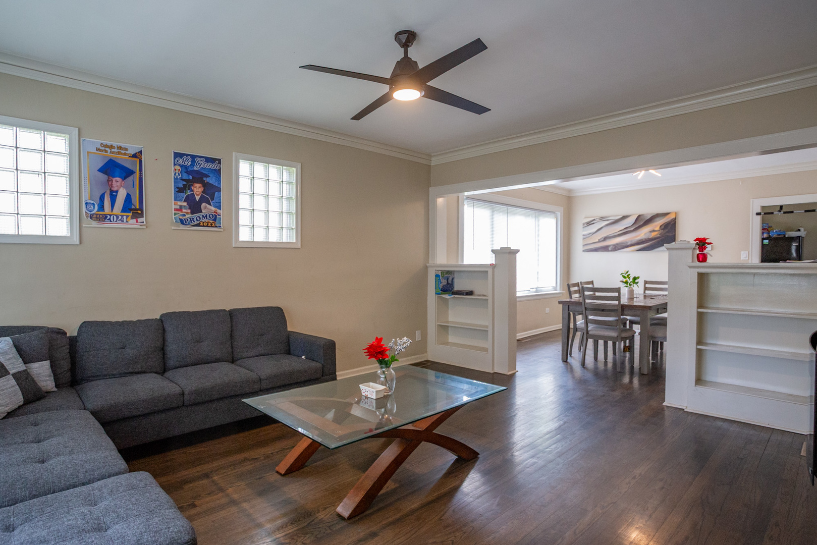 9226 South Ellis Avenue Chicago, IL 60619 - Photo 3 of 17 a living room with furniture and wooden floor